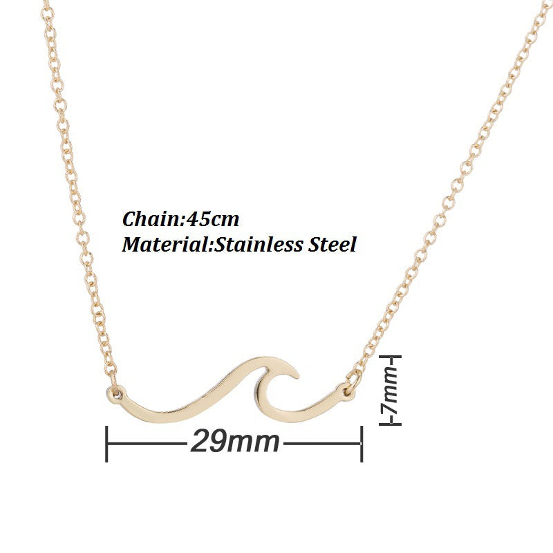 Women's Fashion Simple Wave HAILANG Necklace Bracelet